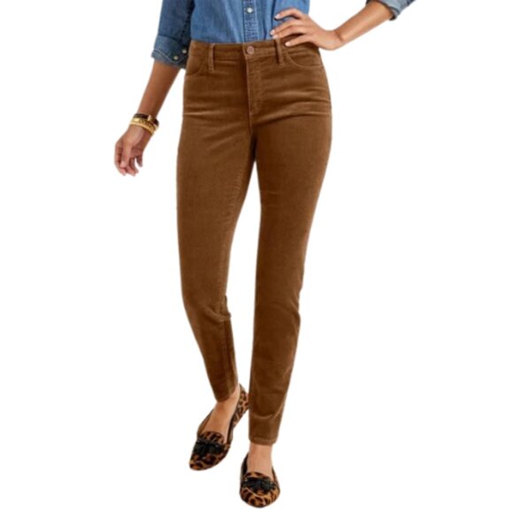 Talbots Womens 12P Stretch Corduroy Jeggings Pants in Brown - Picture 1 of 13